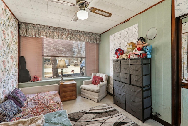 bedroom with ceiling fan