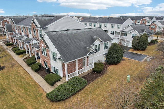 aerial view featuring a residential view