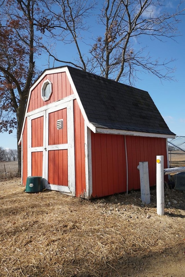 view of shed