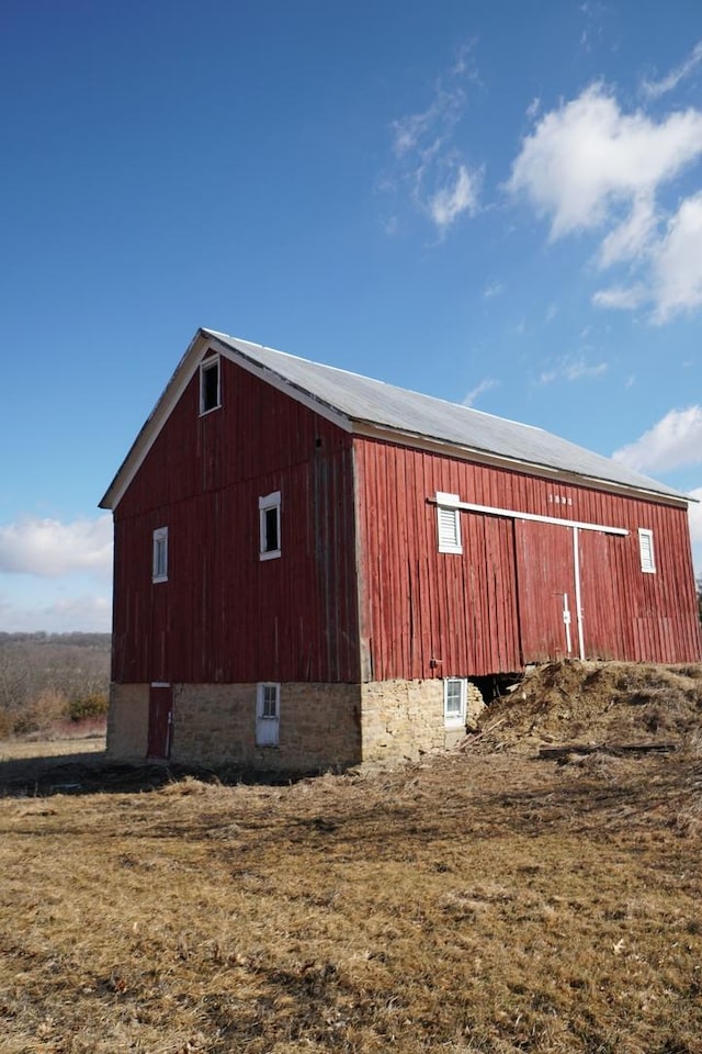 view of pole building