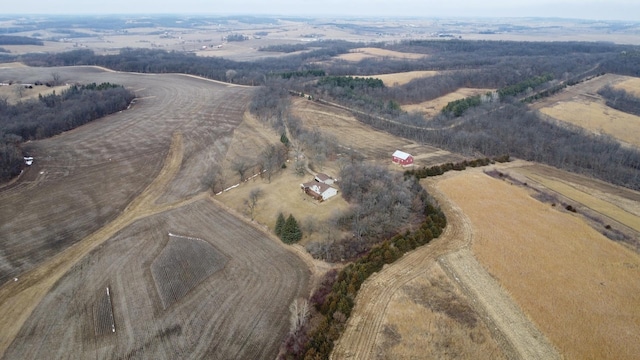 drone / aerial view featuring a rural view