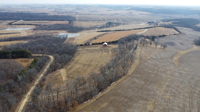 aerial view with a rural view