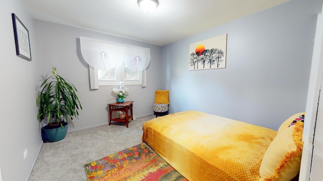 carpeted bedroom with baseboards