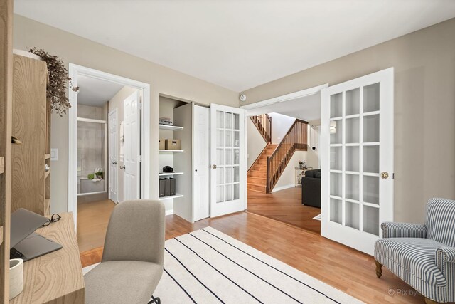 924 Colony Lake Dr, Schaumburg, IL 60194 - office space with french doors and wood finished floors