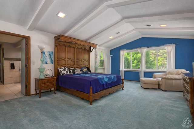 14930 W Wadsworth Rd, Wadsworth, IL 60083 - bedroom featuring lofted ceiling, carpet flooring, and a textured ceiling