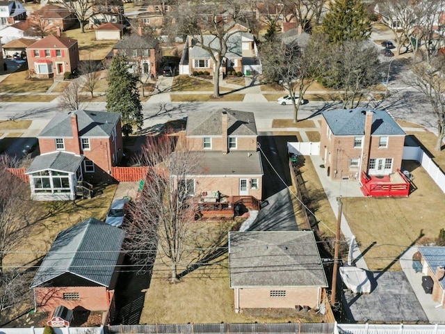 drone / aerial view featuring a residential view