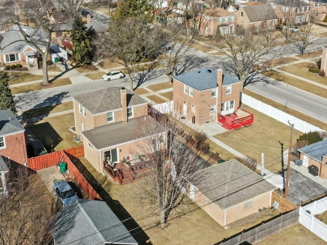 birds eye view of property featuring a residential view