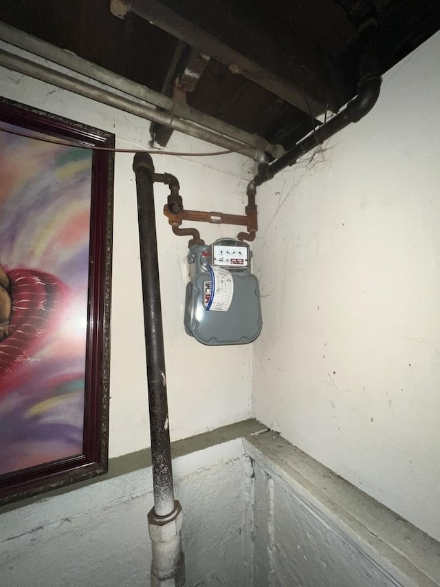 interior details featuring gas meter