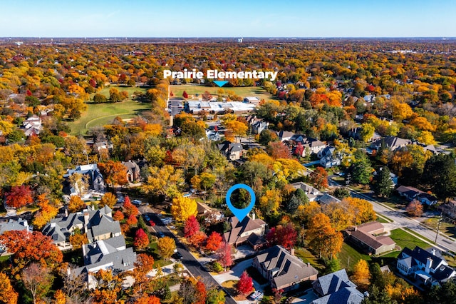 aerial view featuring a residential view