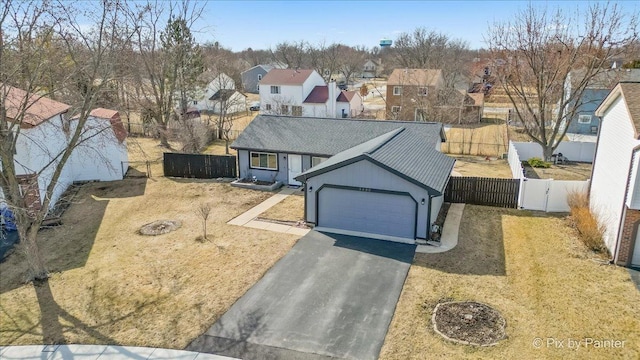 drone / aerial view featuring a residential view