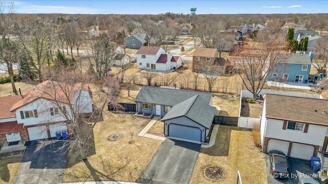 drone / aerial view featuring a residential view