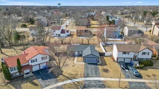 drone / aerial view with a residential view