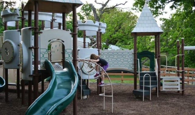 view of community jungle gym