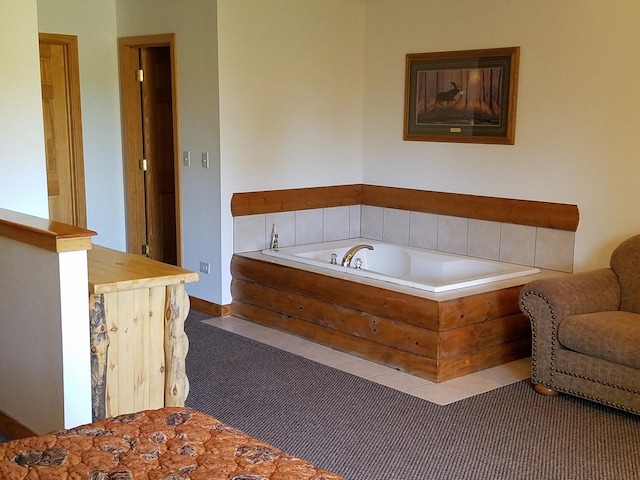 bathroom featuring a bath