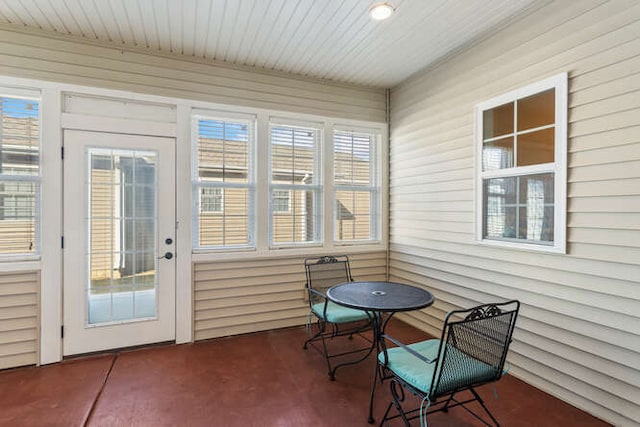 view of sunroom