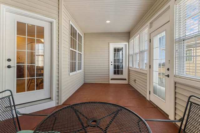 view of sunroom / solarium