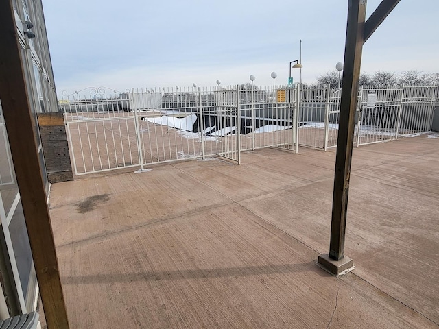 view of patio with fence