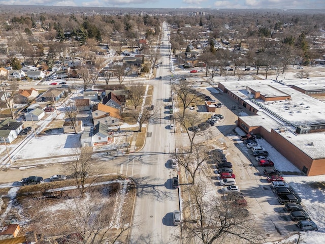 aerial view with a residential view