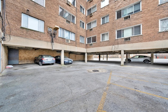 view of covered parking lot