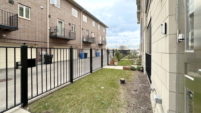 exterior space featuring fence