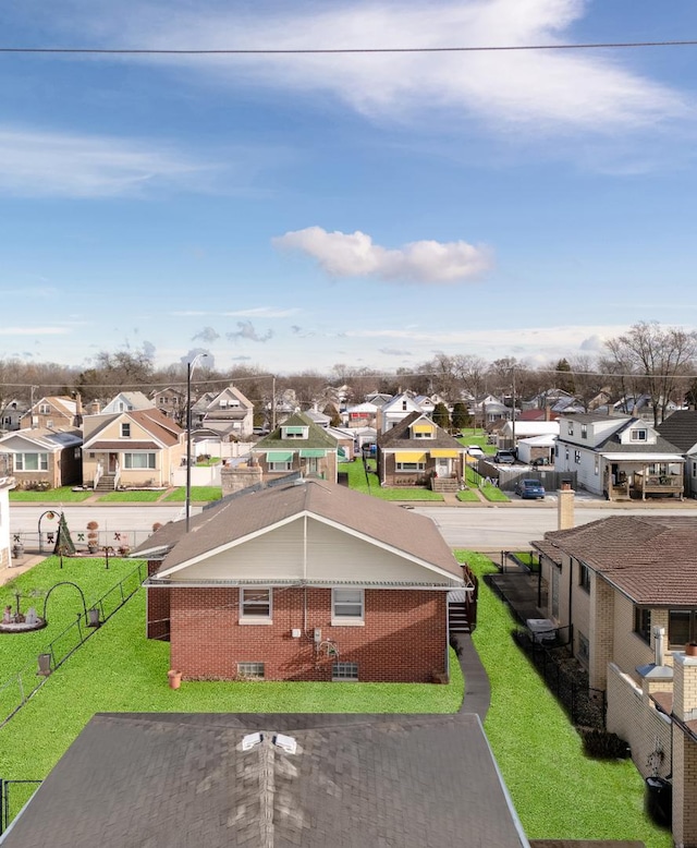 birds eye view of property featuring a residential view