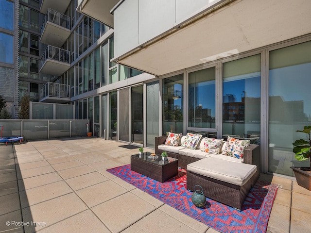 view of patio / terrace featuring an outdoor hangout area
