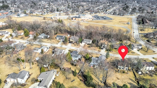 birds eye view of property featuring a residential view