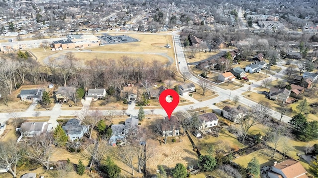 drone / aerial view featuring a residential view