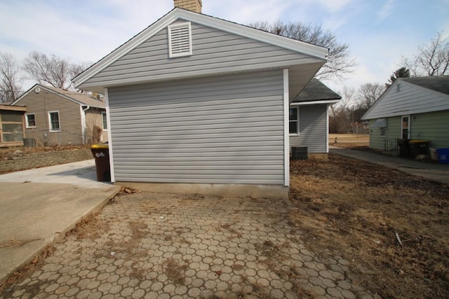 exterior space with a chimney