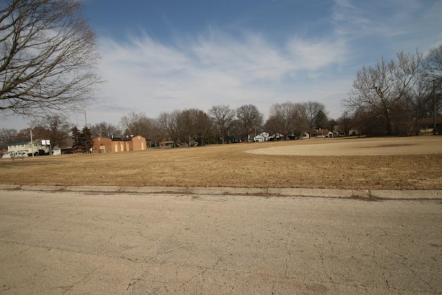 view of street with curbs