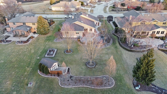 bird's eye view with a residential view