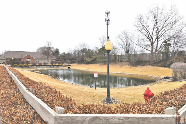 view of water feature