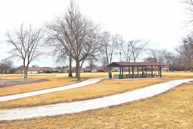 view of home's community featuring a yard and a gazebo