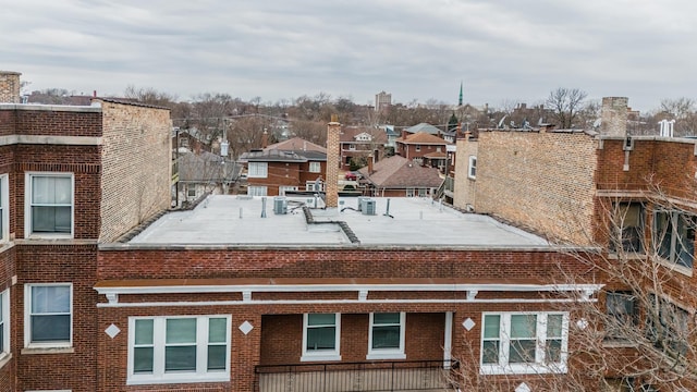 view of building exterior featuring a residential view