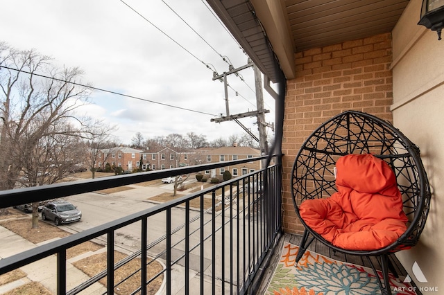 balcony with a residential view