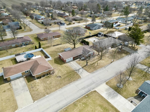 bird's eye view featuring a residential view