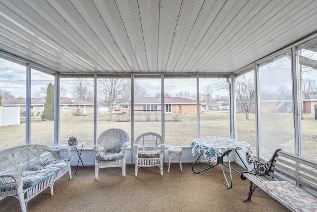 view of sunroom