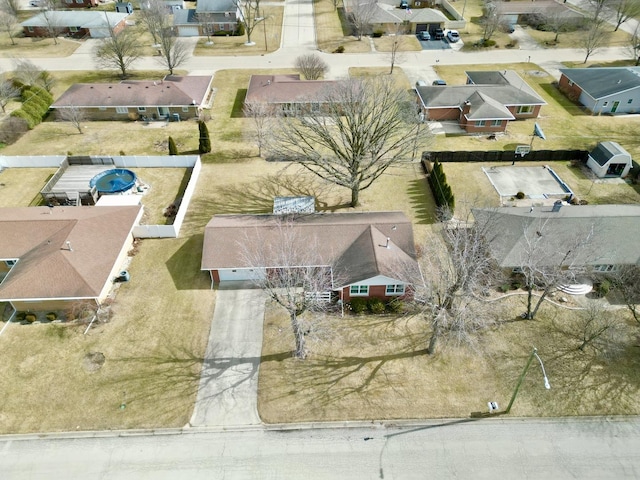 birds eye view of property featuring a residential view