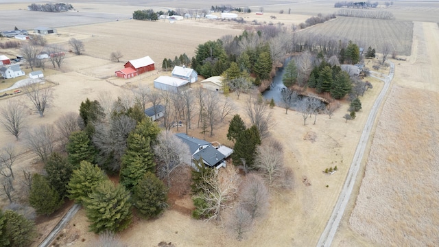 drone / aerial view featuring a rural view