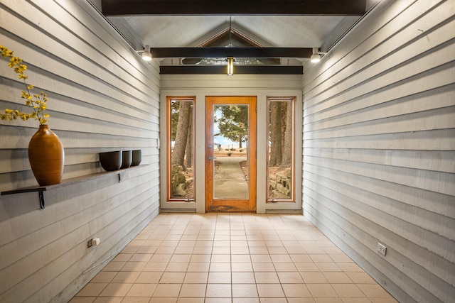 doorway to property with a patio