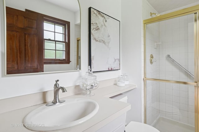 1109 E Gartner Rd, Naperville, IL 60540 - bathroom with vanity and a stall shower