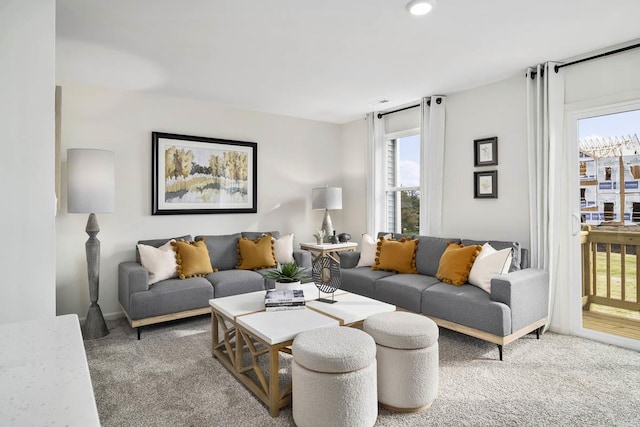 view of carpeted living room