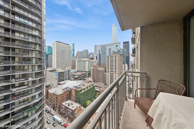 balcony with a city view