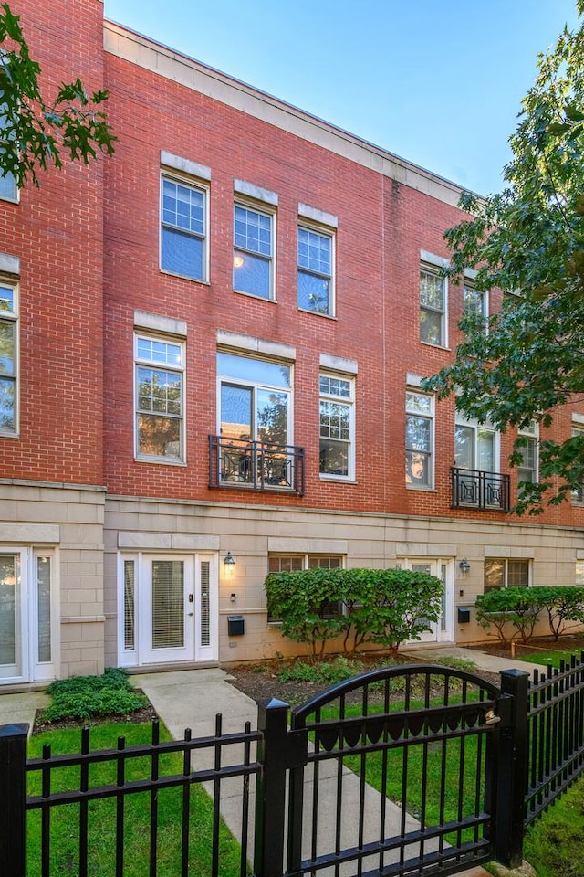 view of property with a fenced front yard