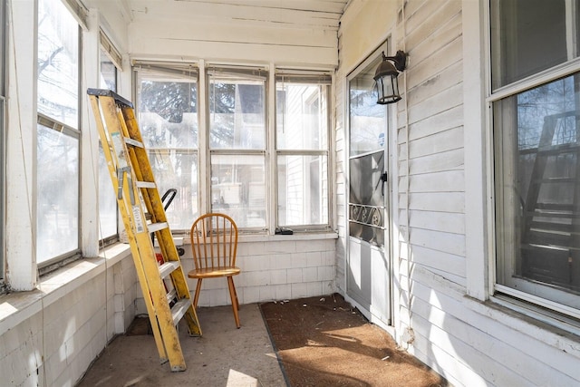 view of sunroom