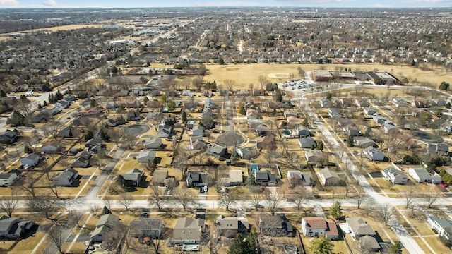 bird's eye view with a residential view