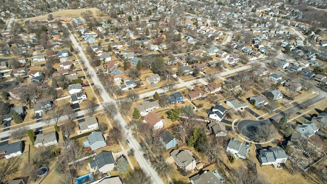 aerial view featuring a residential view