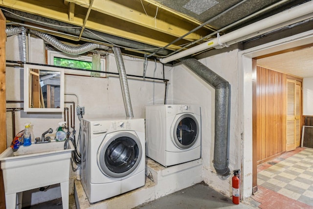 laundry area with washer and clothes dryer