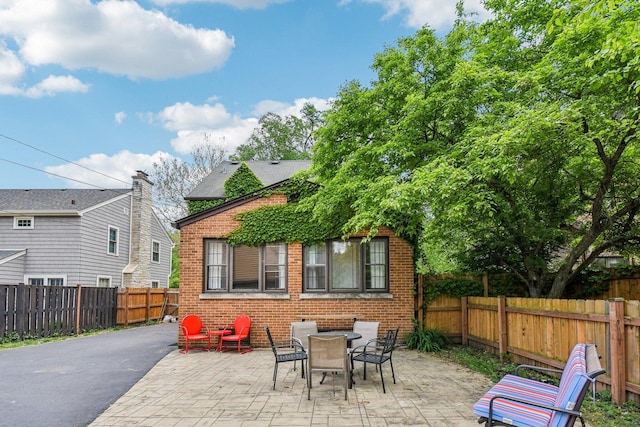 view of patio / terrace with a fenced backyard