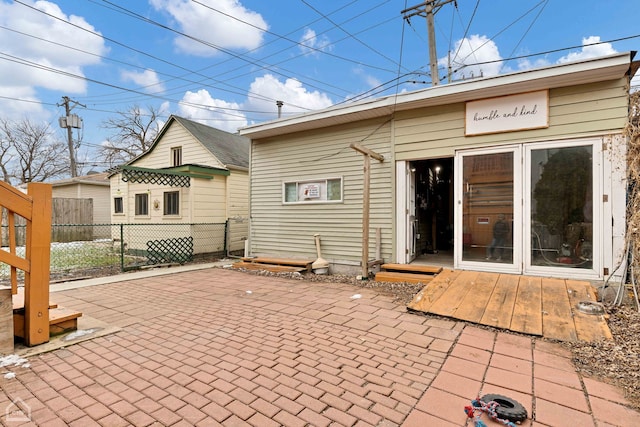 view of patio / terrace with fence